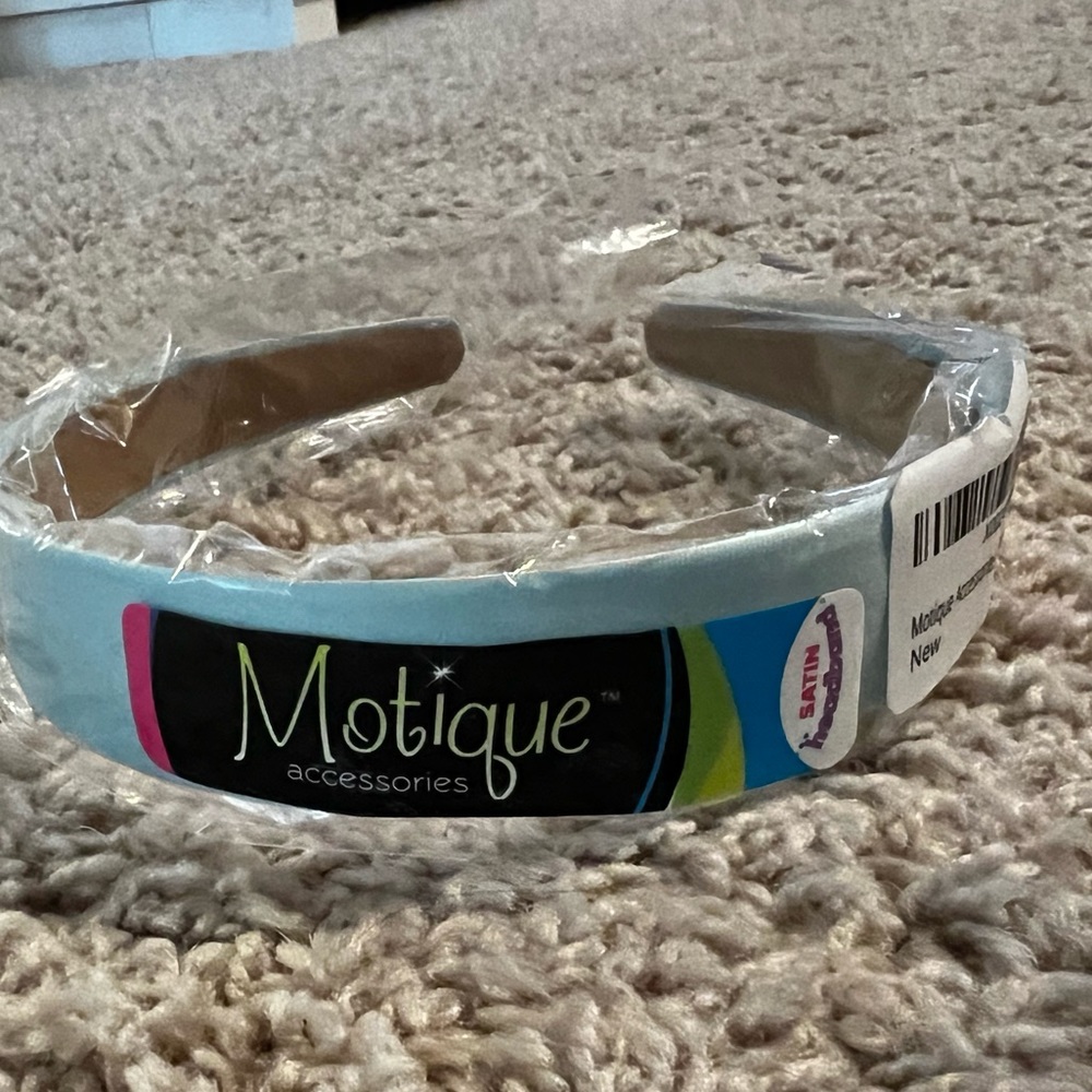 Light Blue Satin Headband - Picture 3 of 5